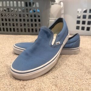 Vans Classic Slip-On Loafers - Light Blue Canvas